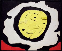 Gino Morandis, Senza titolo, 1978. Faesite colorata su compensato
