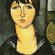 Amedeo Modigliani, Ragazza con colletto alla marinara, olio su tela,cm35x55,1916