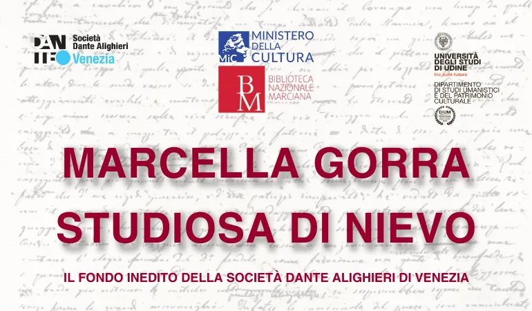 MARCELLA GORRA STUDIOSA DI NIEVO IL FONDO INEDITO DELLA SOCIETÀ DANTE ALIGHIERI DI VENEZIA