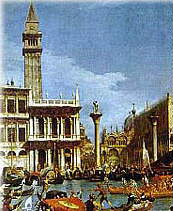 La biblioteca in un quadro del Canaletto