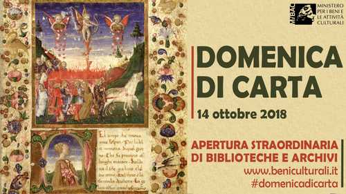 14 OTTOBRE 2018: DOMENICA DI CARTA