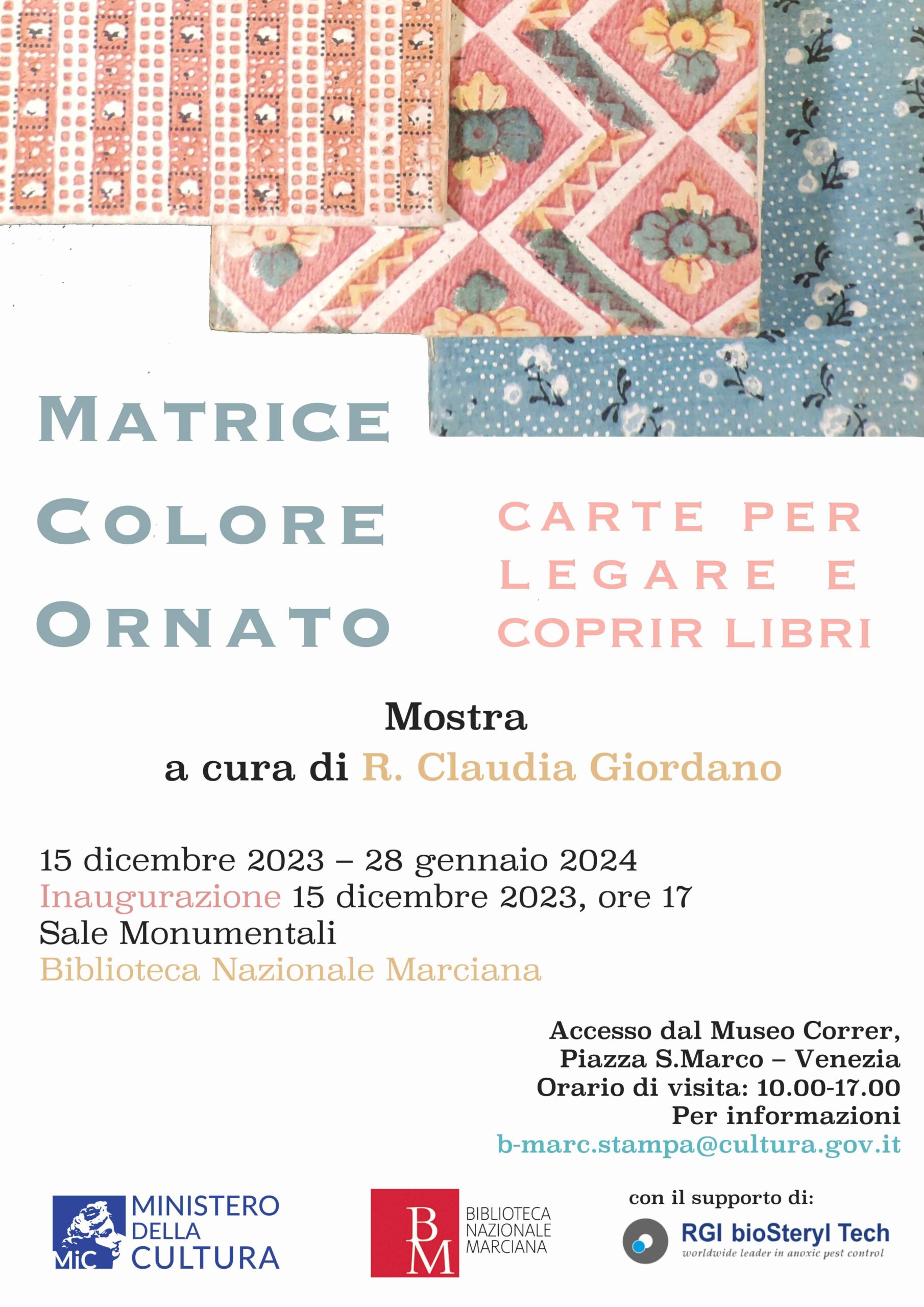 VISITE GUIDATE ALLA MOSTRA “MATRICE COLORE ORNATO – CARTE PER LEGARE E COPRIR LIBRI”